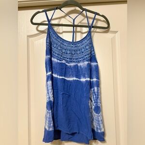 Elegant Blue Tie-Dye Camisole